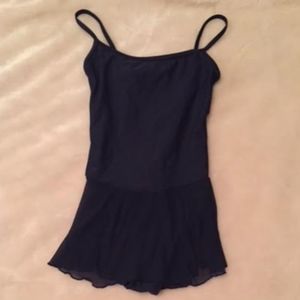 Wear Moi Navy Blue Leotard with skirt attached